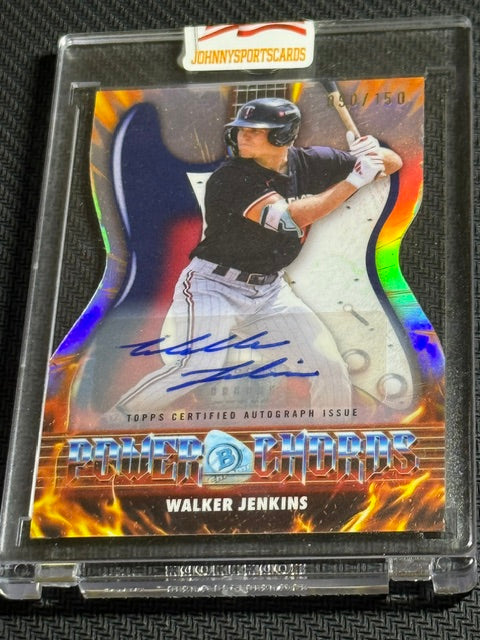 Walker Jenkins 2026 Bowman Chrome Power Chords Autograph /150 Twins RC Auto #PC8