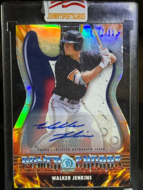 Walker Jenkins 2026 Bowman Chrome Power Chords Autograph /150 Twins RC Auto #PC8